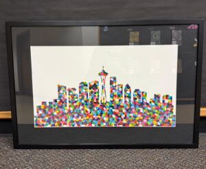 Class Project – Seattle skyline fingerprint art (Harewood)